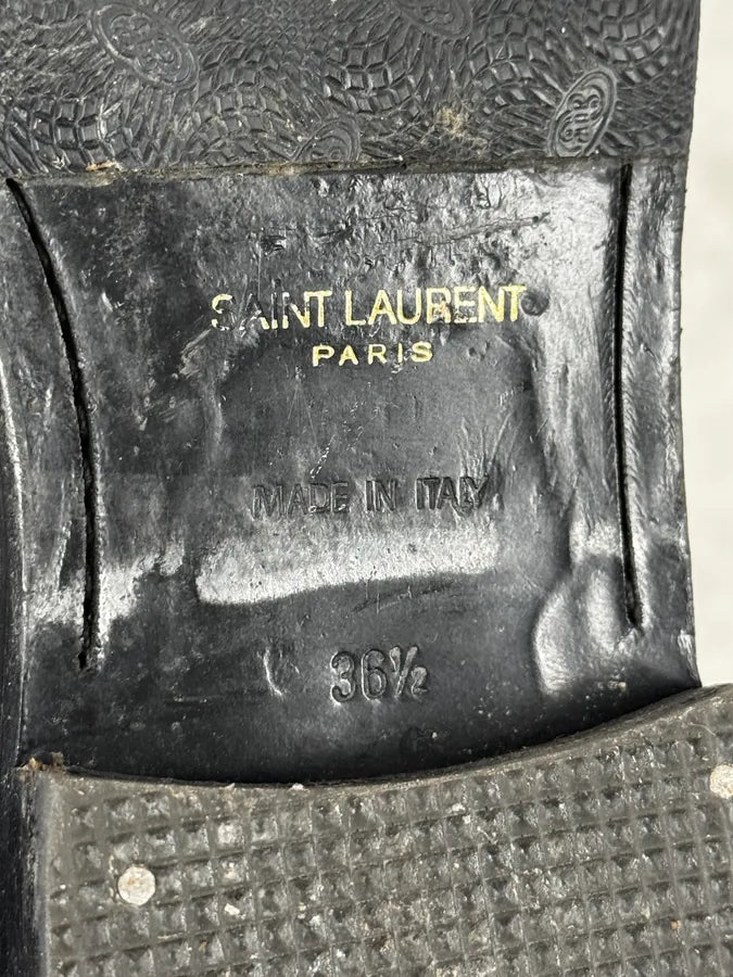 Saint Laurent Black Python Leather Boots UfboUOL 8