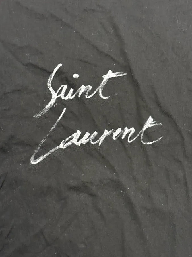 Saint Laurent Black Signature Logo T-Shirt lcqTqyt 6