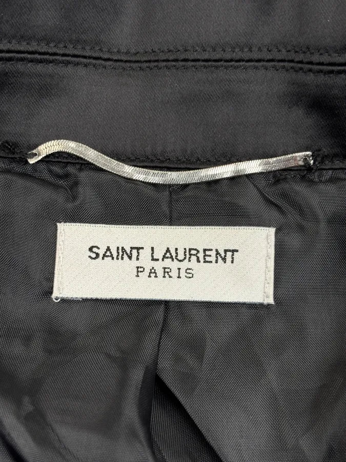 AW2012 Saint Laurent Black Silk Musical Note Embroidered Vest by Hedi Slimane ZoxCpvr 8