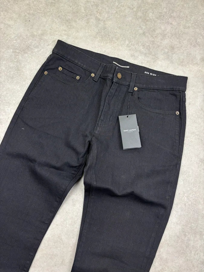 AW2022 Saint Laurent Black Slim Denim Jeans SHqzbgO 4
