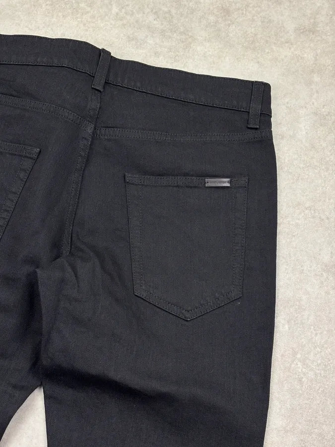AW2022 Saint Laurent Black Slim Denim Jeans SHqzbgO 7