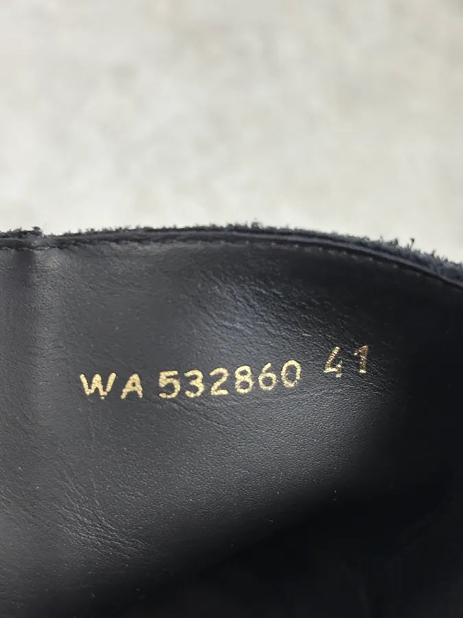 2010s Saint Laurent Black Suede Leather Ankle Boots nsmrYfI 9