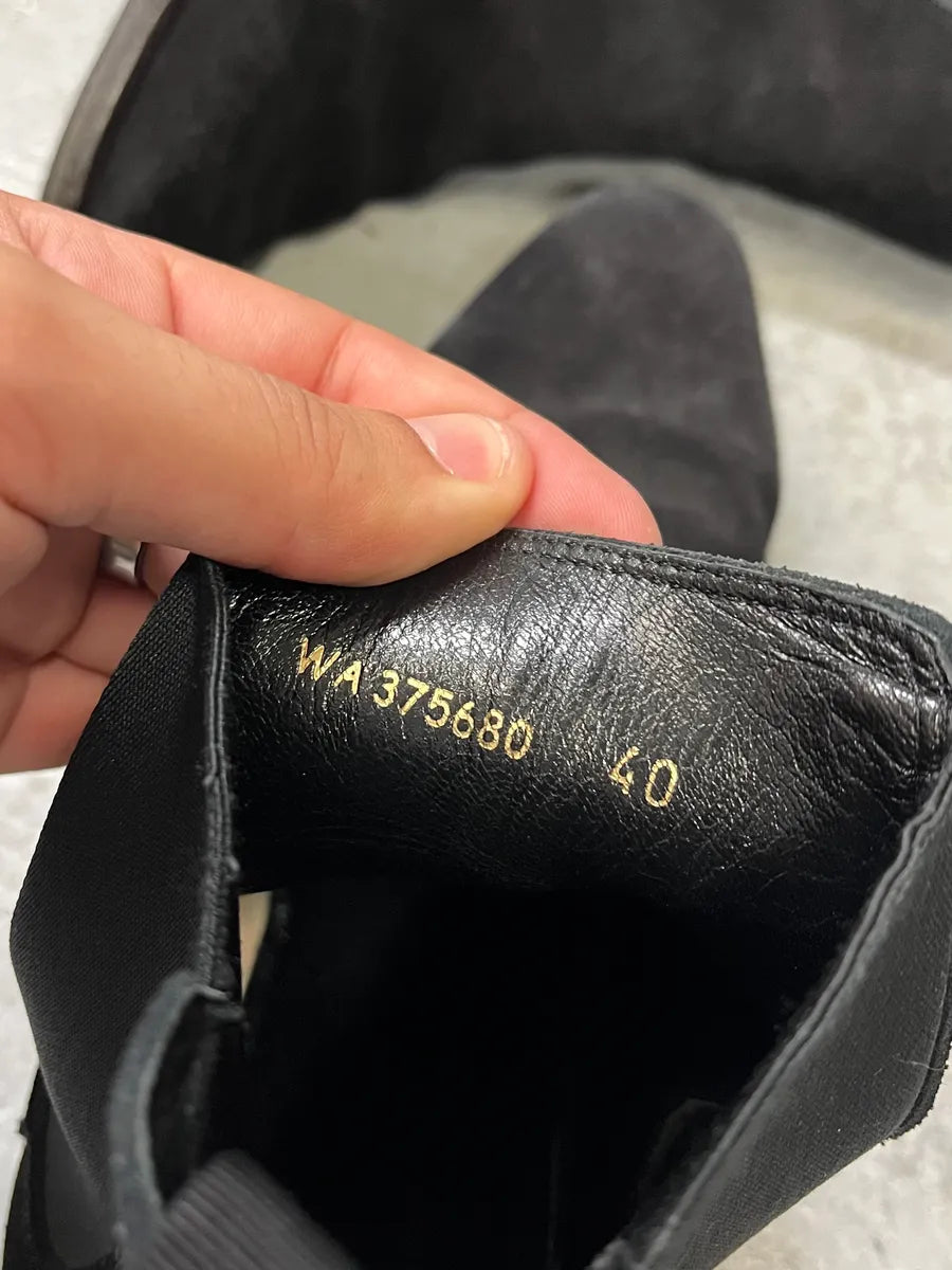 Saint Laurent Black Suede Leather Ankle Boots xcCbeMt 8