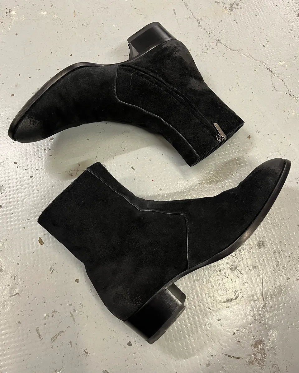 Saint Laurent Black Suede Leather Boots cuZsyIP 3