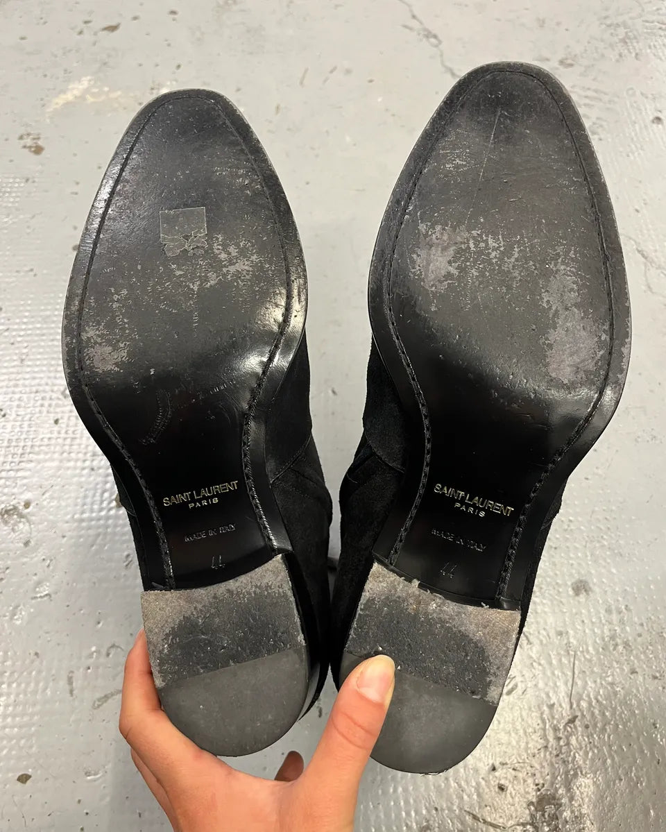 Saint Laurent Black Suede Leather Boots cuZsyIP 7