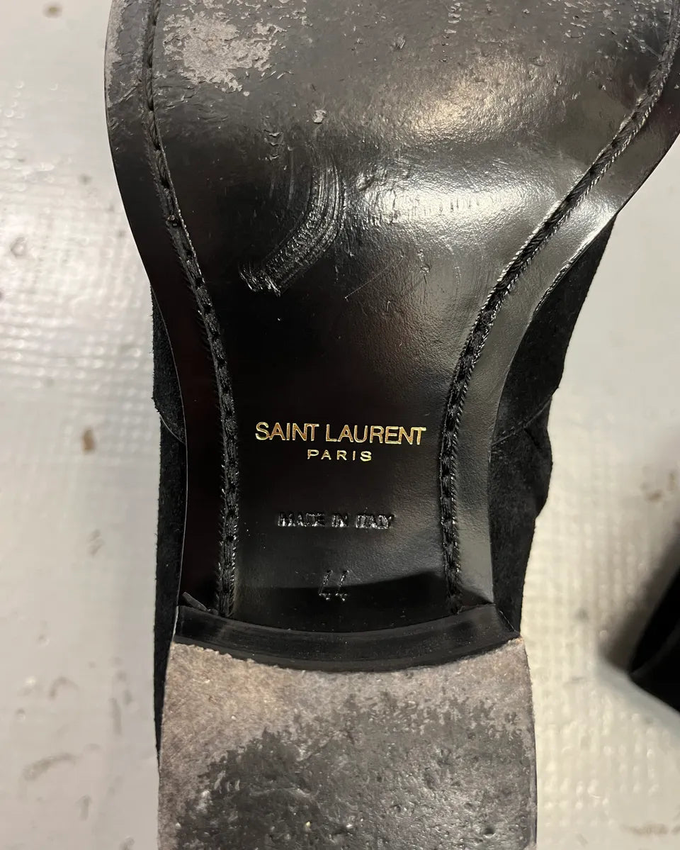 Saint Laurent Black Suede Leather Boots cuZsyIP 8