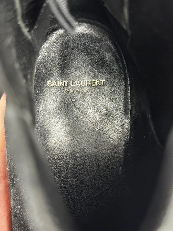 Saint Laurent Black Suede Leather Boots lPTjQVe 6