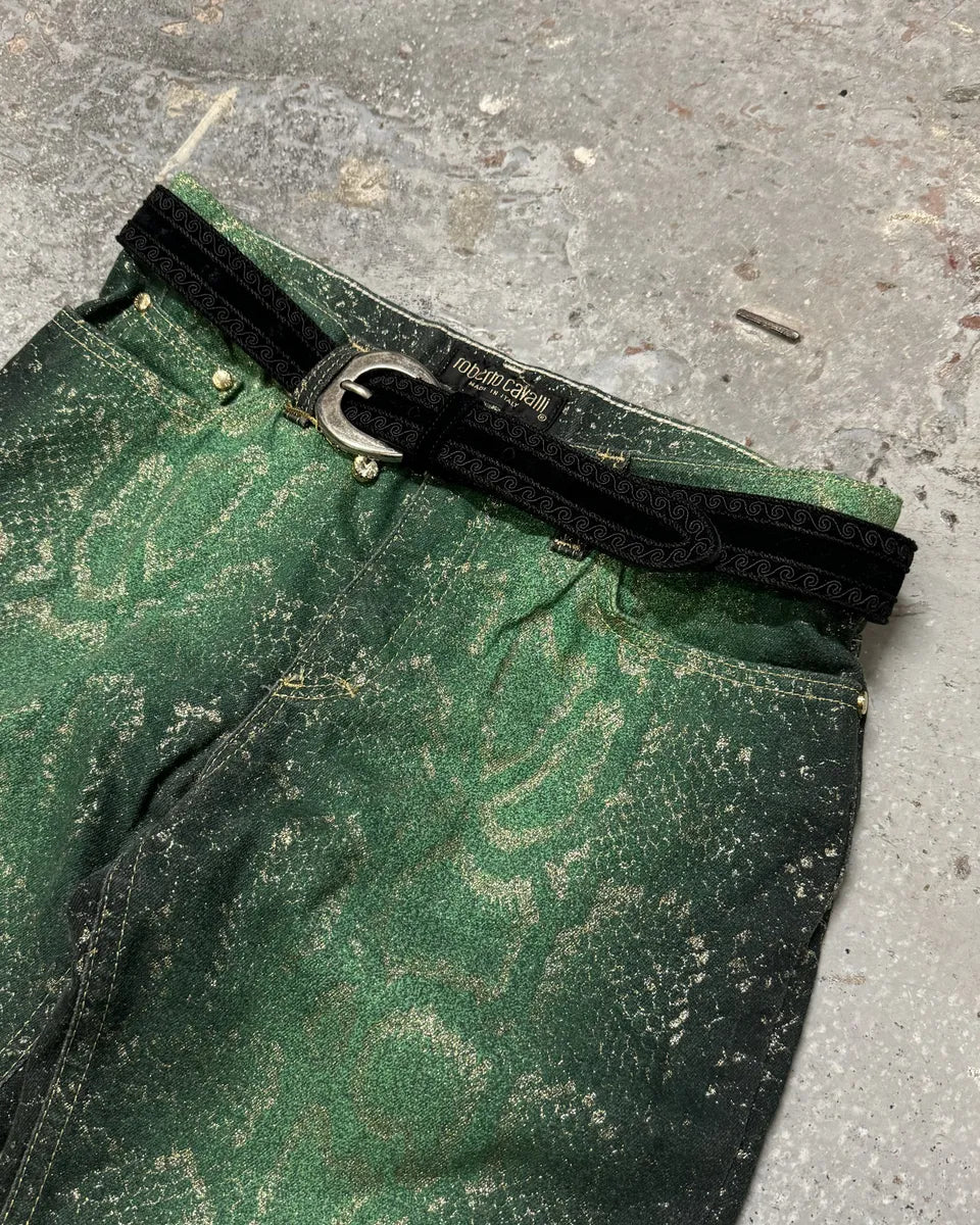 Saint Laurent Black Suede Leather Western Belt (OS) 0