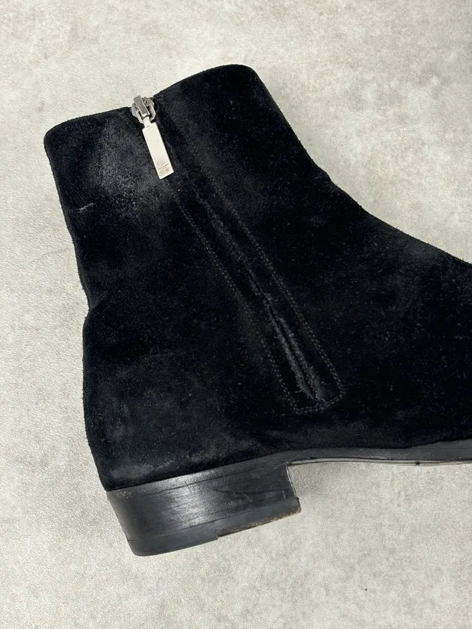 Saint Laurent Black Suede Wyatt Chelsea Boots LeLqzlJ 14