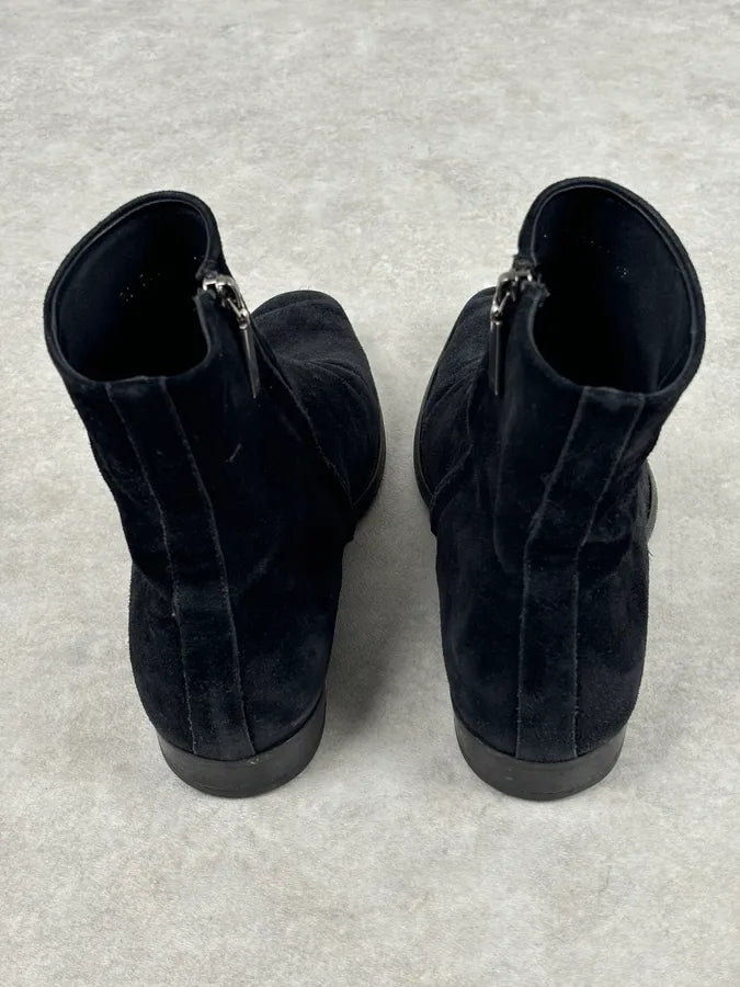 Saint Laurent Black Suede Wyatt Chelsea Boots LeLqzlJ 11