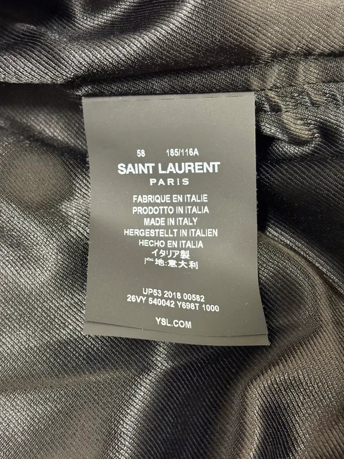 Saint Laurent Black Velvet Snakeskin Effect Armband Bomber Jacket yDysgwI 11