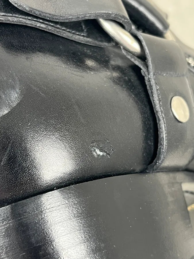 Saint Laurent Black Western Leather Buckle Biker Boots gzgwMVO 11