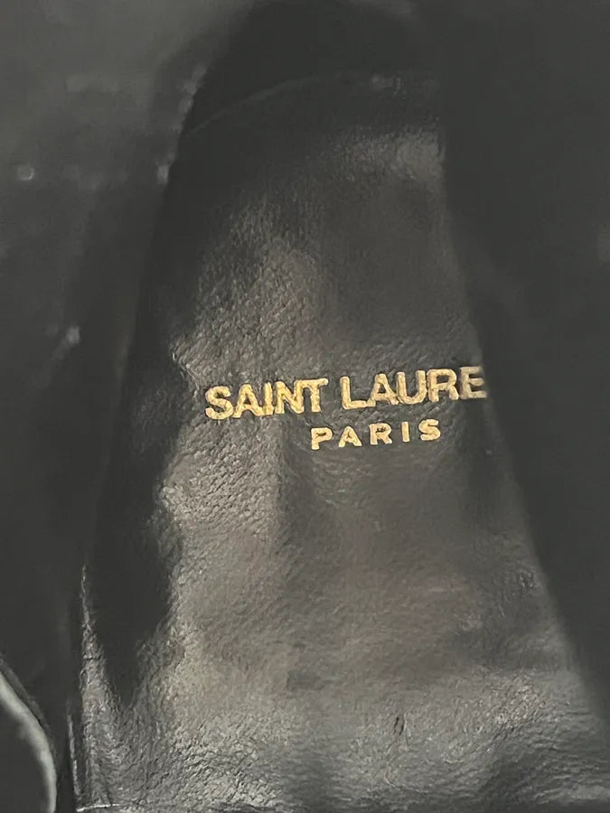 Saint Laurent Black Western Leather Buckle Biker Boots gzgwMVO 9