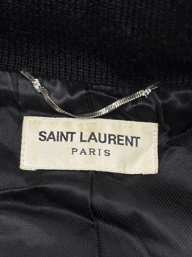 AW2017 Saint Laurent Black & White Wool Teddy Jacket cyfzyRl 8