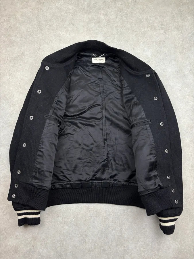 AW2017 Saint Laurent Black & White Wool Teddy Jacket cyfzyRl 6