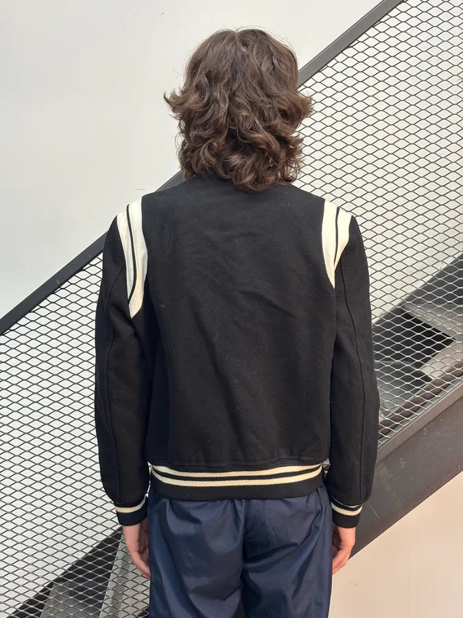 AW2017 Saint Laurent Black & White Wool Teddy Jacket cyfzyRl 2