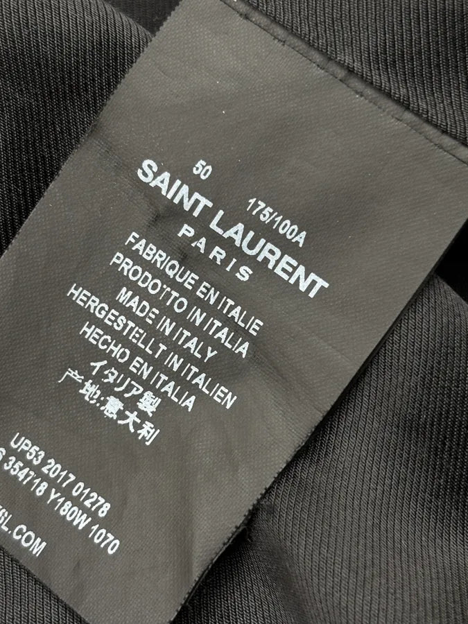 AW2017 Saint Laurent Black & White Wool Teddy Jacket cyfzyRl 9