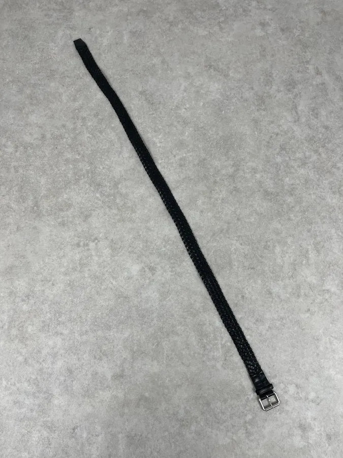 Saint Laurent Black Woven Classy Leather Belt YOfdITa 7