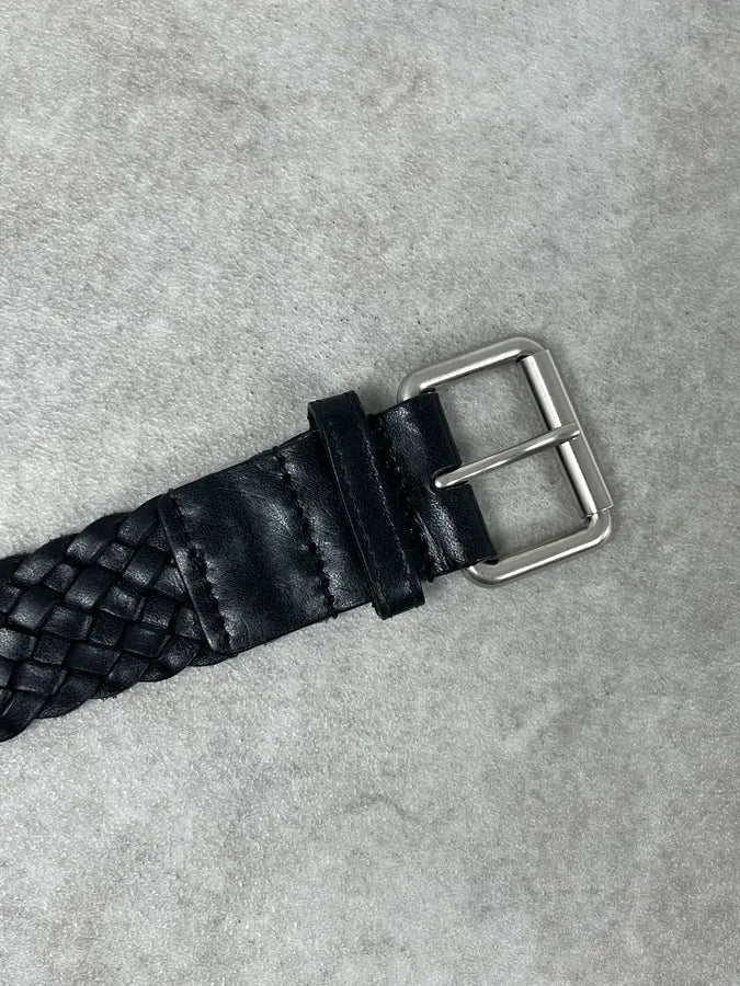 Saint Laurent Black Woven Classy Leather Belt YOfdITa 5