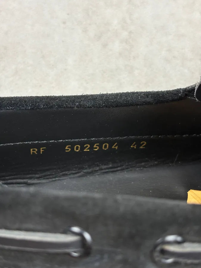 Saint Laurent Black Zebra Ponyhair Boat Shoes cQUCtad 8