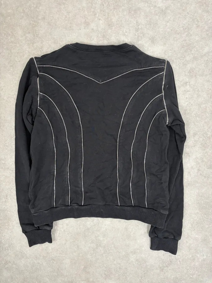 SS2015 Saint Laurent Black Multi Zip Sweater hxNWvEw 6