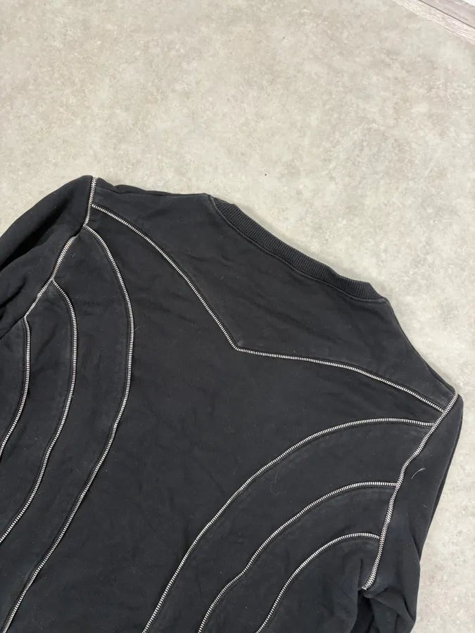 SS2015 Saint Laurent Black Multi Zip Sweater hxNWvEw 7