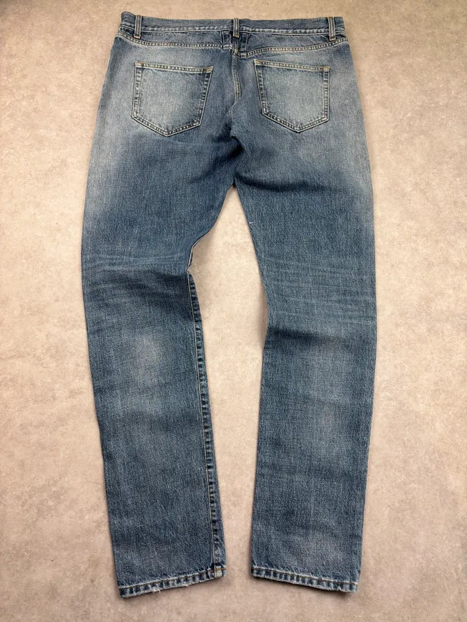Saint Laurent Blue Denim Jeans CRrAvwy 5