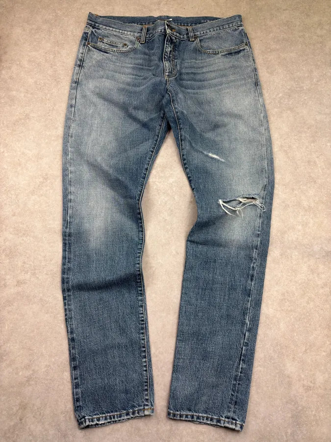 Saint Laurent Blue Denim Jeans CRrAvwy 0