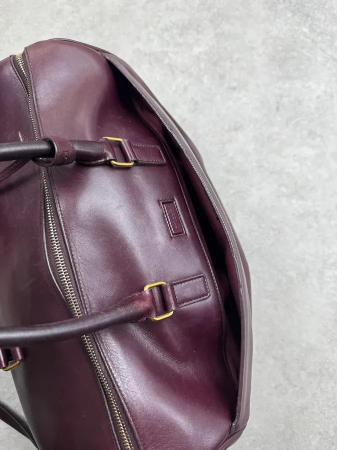 AW2013 Saint Laurent Bordeaux Leather Classic Duffle Bag RoVvsDF 10