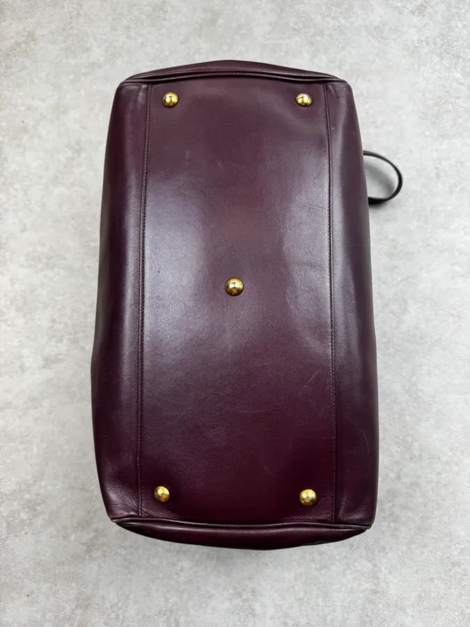 AW2013 Saint Laurent Bordeaux Leather Classic Duffle Bag RoVvsDF 12