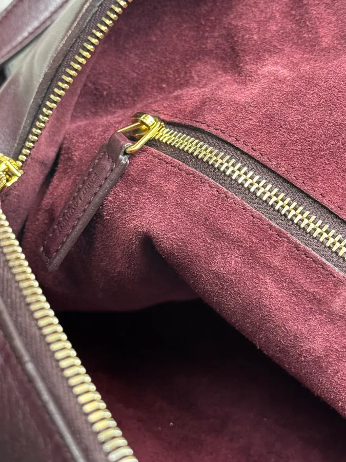AW2013 Saint Laurent Bordeaux Leather Classic Duffle Bag RoVvsDF 16