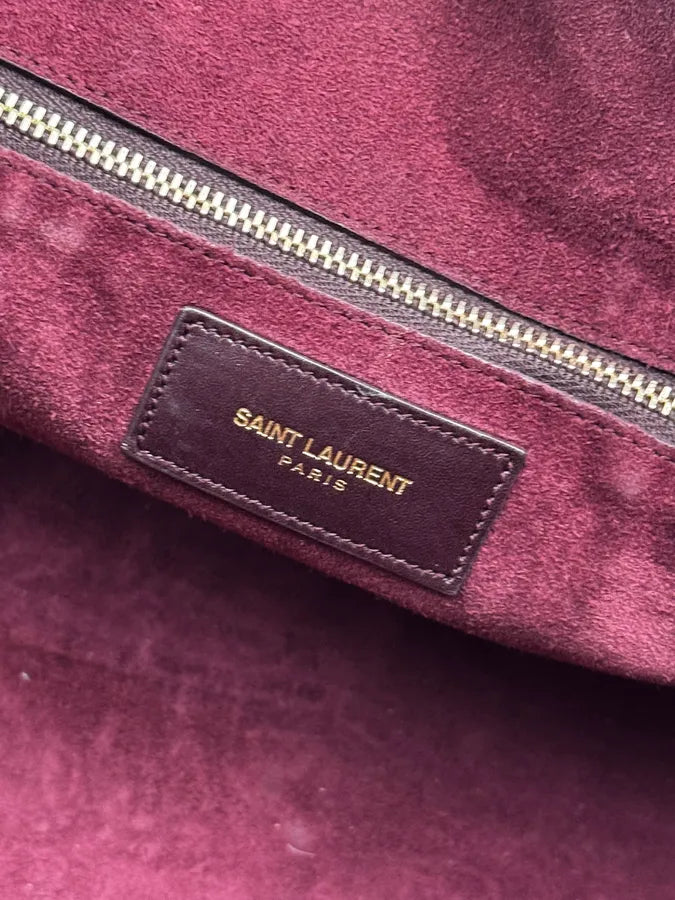 AW2013 Saint Laurent Bordeaux Leather Classic Duffle Bag RoVvsDF 15