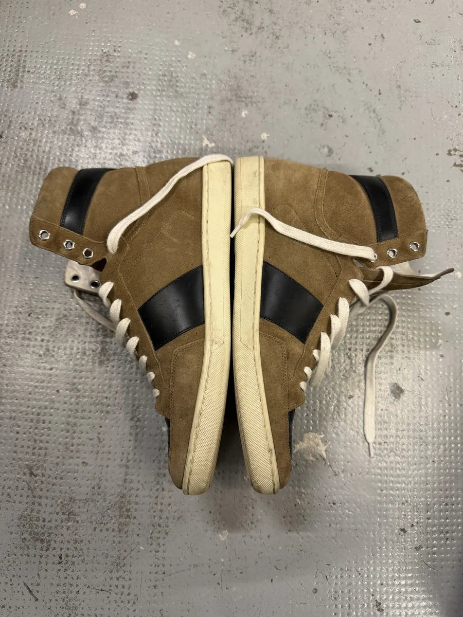 Saint Laurent Brown & Black Suede Leather High Sneakers GNoGnsH 8