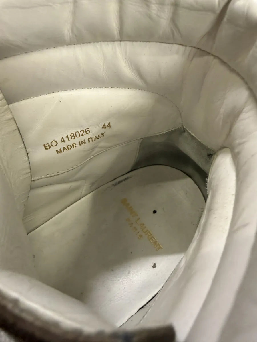 Saint Laurent Brown & Black Suede Leather High Sneakers GNoGnsH 9