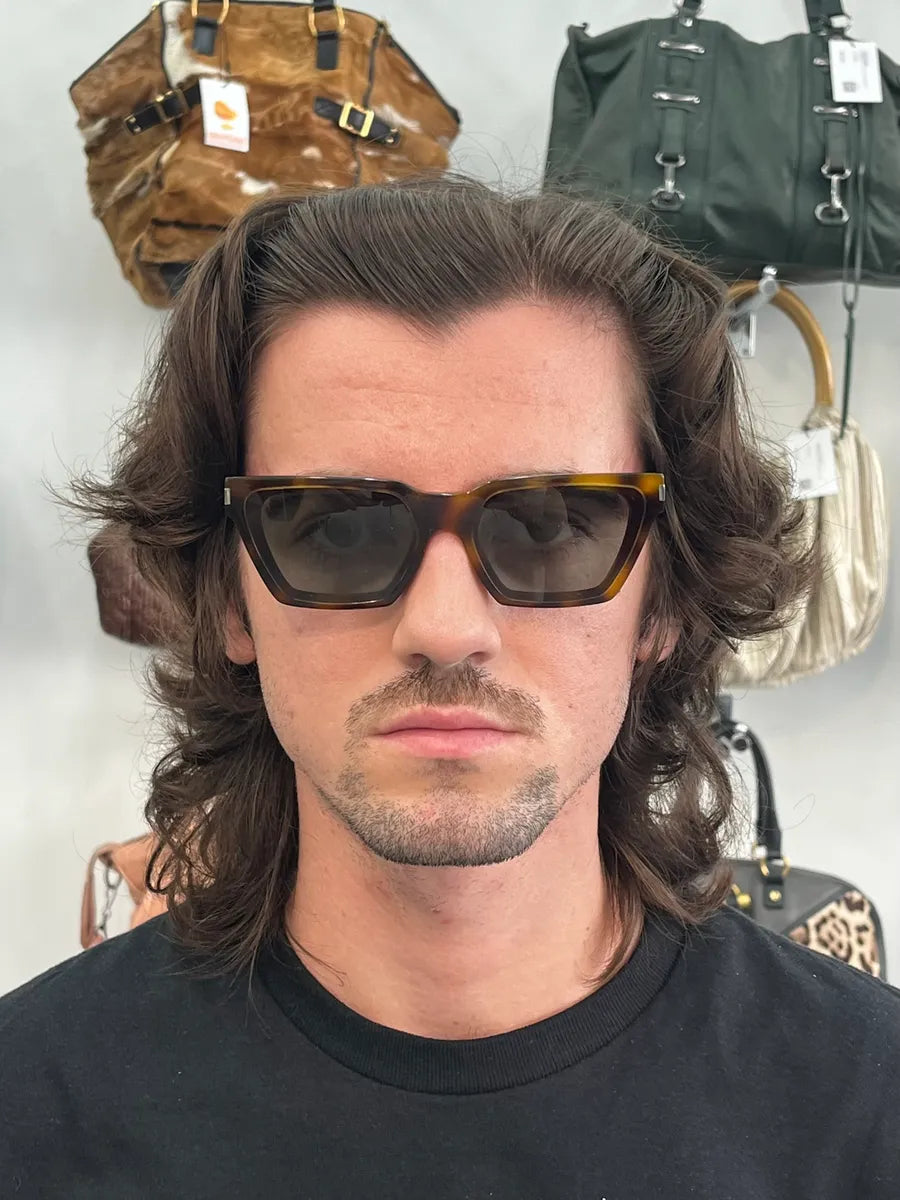 Saint Laurent Brown Brown Tortoiseshell Sunglasses WNOtZQn 2
