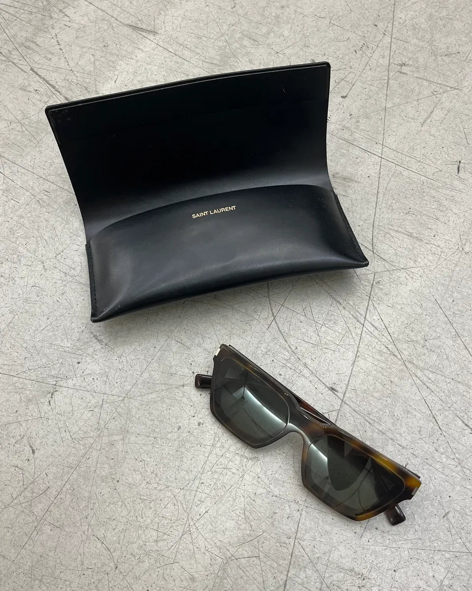 Saint Laurent Brown Brown Tortoiseshell Sunglasses WNOtZQn 5