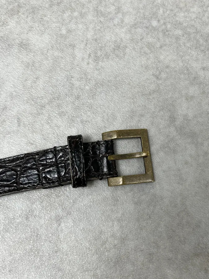 Saint Laurent Black Satin Leather Classy Belt pCJydFm 4