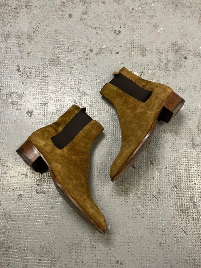 Saint Laurent Camel Suede Camarguese Boots AnfUqmh 1