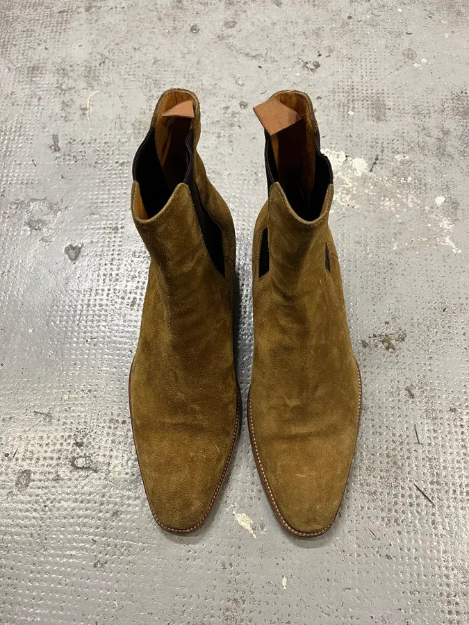 Saint Laurent Camel Suede Camarguese Boots AnfUqmh 3