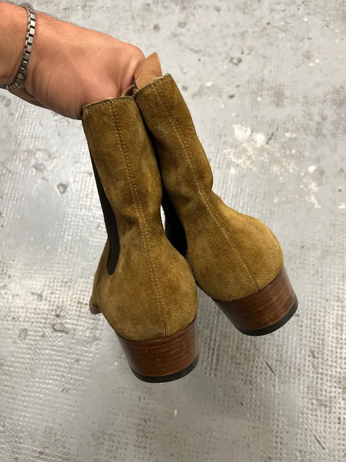 Saint Laurent Camel Suede Camarguese Boots AnfUqmh 4