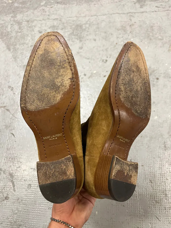 Saint Laurent Camel Suede Camarguese Boots AnfUqmh 5