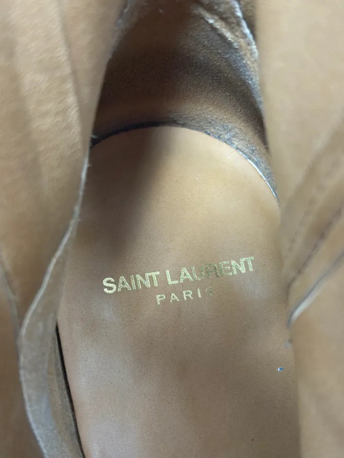 Saint Laurent Camel Suede Leather Ankle Boots SBlFbks 11