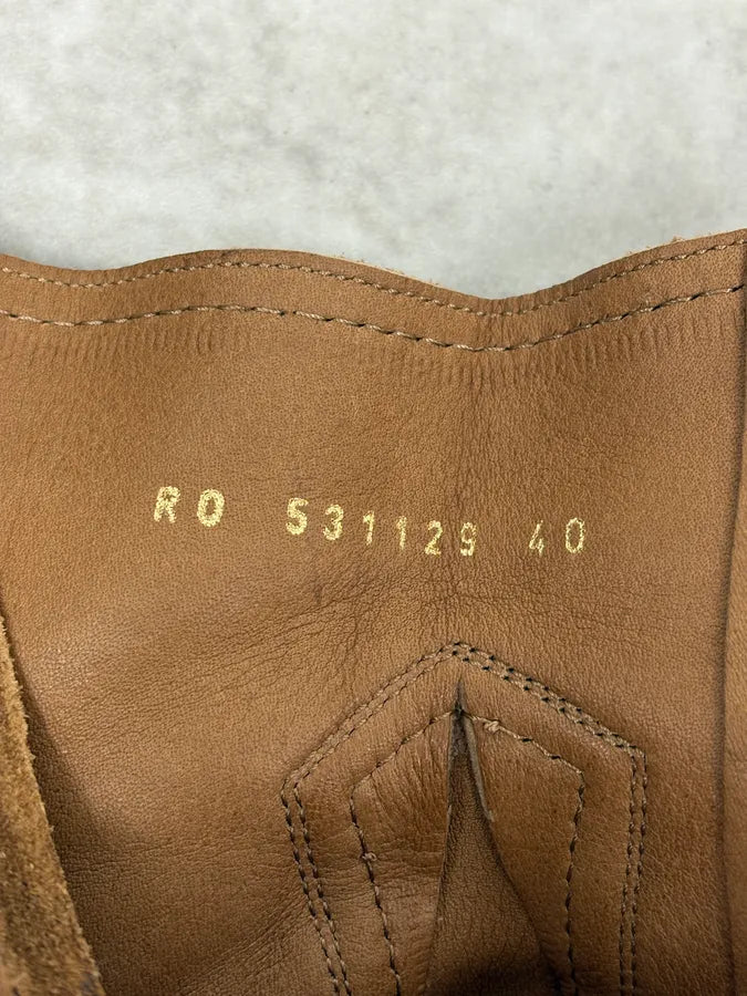 Saint Laurent Camel Suede Leather Ankle Boots SBlFbks 10