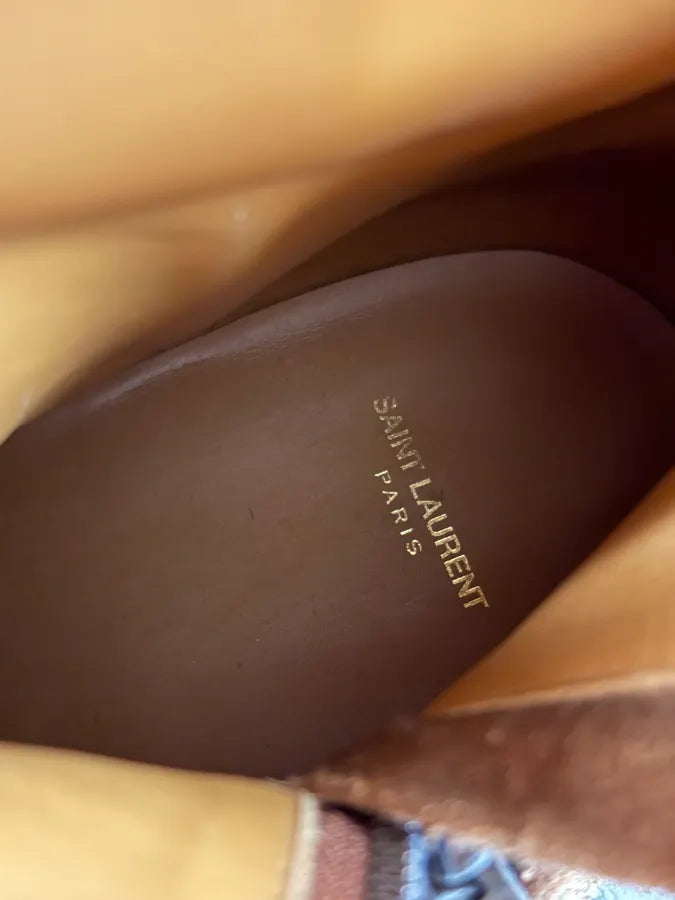 Saint Laurent Camel Suede Leather Ankle Cowboy Boots jROCzur 10