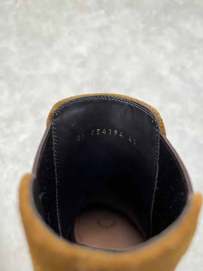 Saint Laurent Camel Suede Wyatt Chelsea Boots wqRKOTt 7