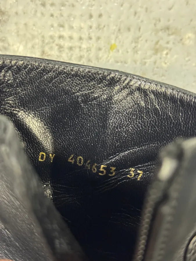 Saint Laurent Cowboy Ankle Leather Black Boots CVDbEWh 7