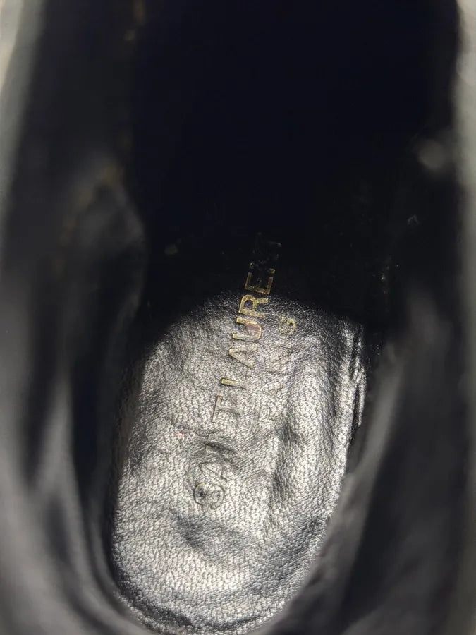 Saint Laurent Cowboy Ankle Leather Black Boots CVDbEWh 8
