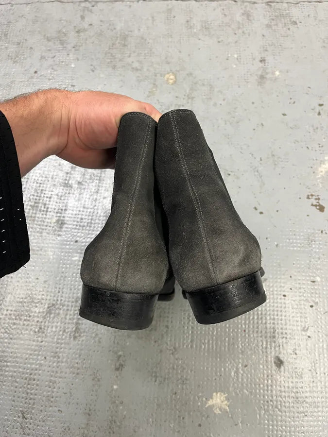 Saint Laurent Dark Grey Suede Chelsea Boots SopdhUA 5