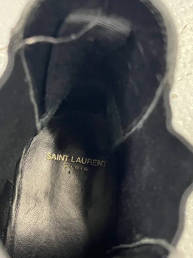 Saint Laurent Dark Grey Suede Chelsea Boots SopdhUA 8
