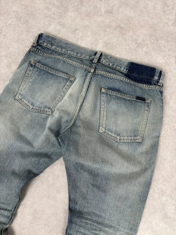 Saint Laurent Blue Denim Denim Jeans mxdKLWm 6